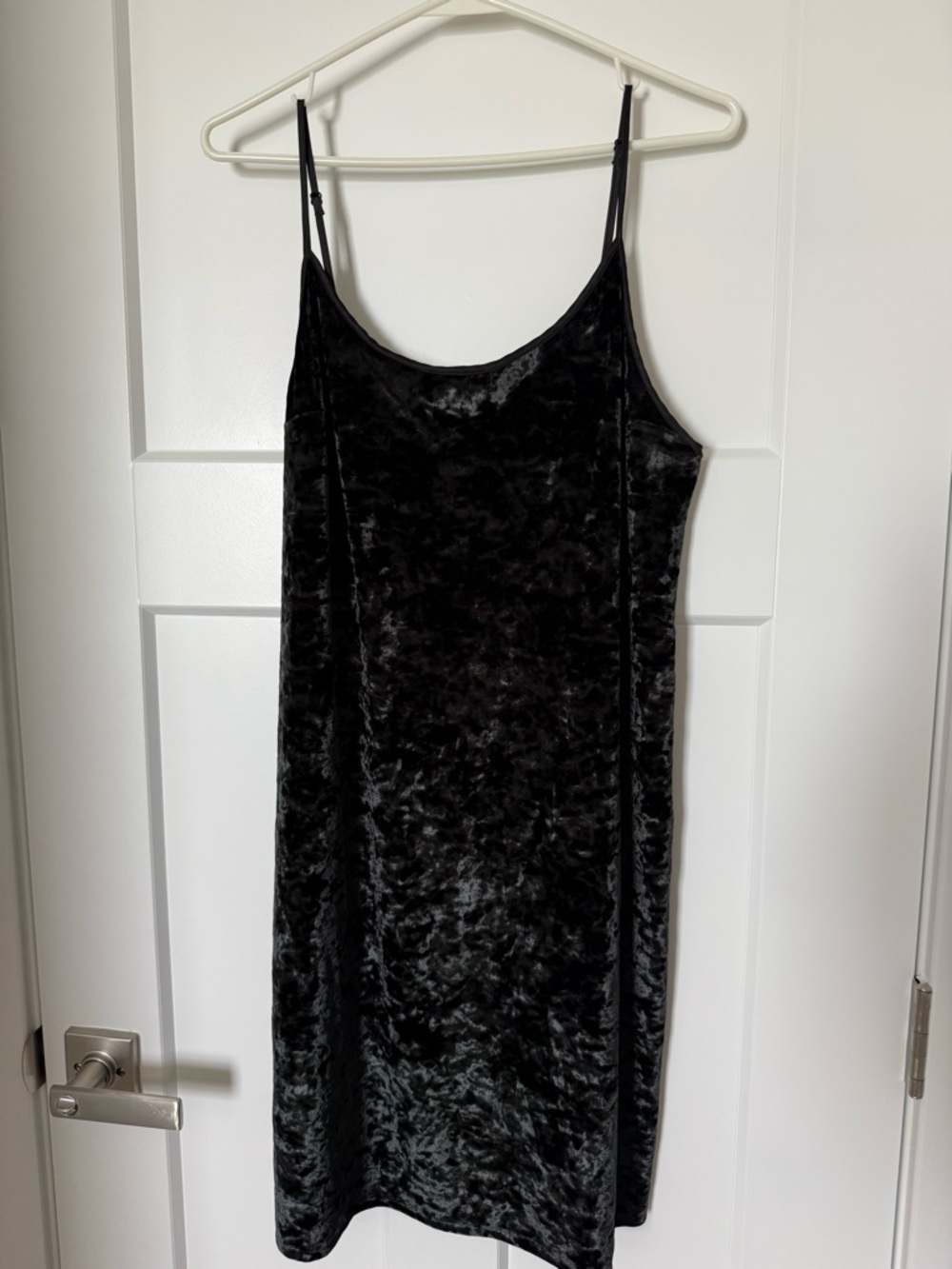 Victoria's Secret Black Velvet Slip Chemise